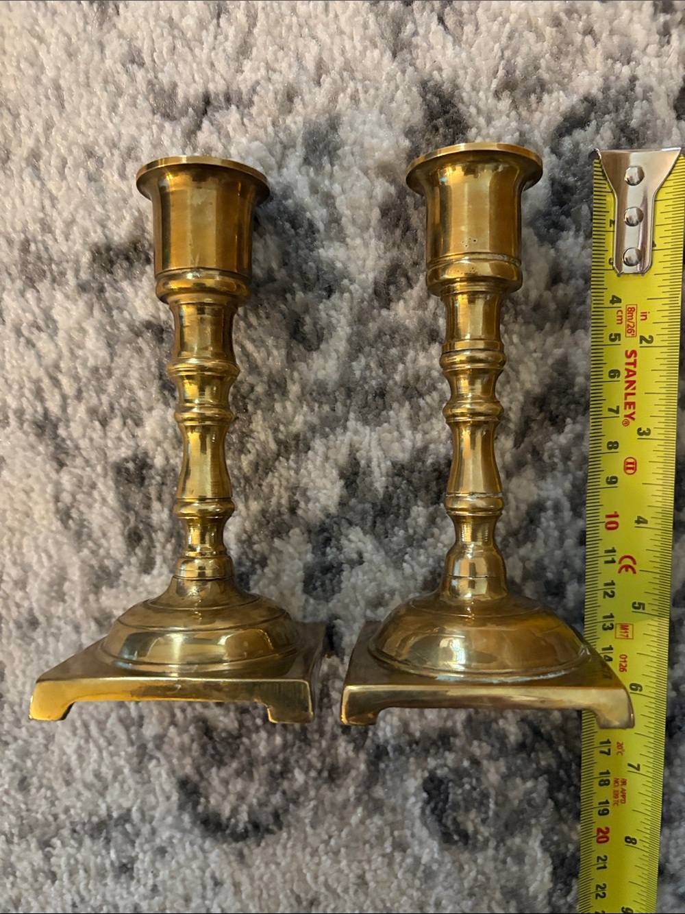 Vintage birks brass Candle Holders Pair - Gold Finish